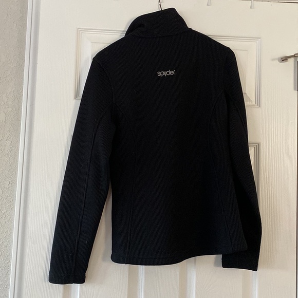 Black and Hot Pink Knit Spyder Jacket - Picture 3 of 3